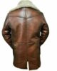 DARK KNIGHT RISES BANE REAL SHEARLING GENUINE LEATHER TRENCH COAT 1