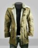 THE DARK KNIGHT RISES BANE BUFFING BROWN LEATHER TRENCH COAT JACKET