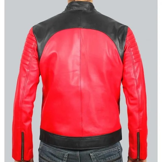 Andrew Men's Vintage Leather Biker Jacket - JacketsbyT