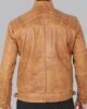 JOHNSON QUILTED DISTRESSED CAMEL LEATHER JACKET MENS 2