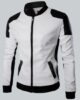 JOLIET WHITE LEATHER PERFORATED JACKET MENS 1