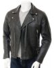 MENS DOUBLE BREASTED LEATHER BIKER JACKET 1 1