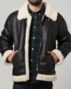 Black Leather Mens Aviator Style Shearling Jacket 1100x1100h