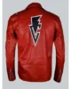 Fergal Devitt Motorcycle Red Leather Jacket 550x550h
