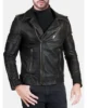 Men Real Leather Black Vintage Biker Jacket 550x550h