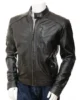Mens Black Leather Biker Jacket Beaford 550x550h