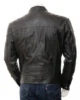 Mens Black Leather Biker Jacket Beaford5 550x550h