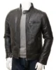 Mens Black Leather Biker Jacket Bodmiscombe 550x550h