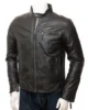 Mens Black Leather Biker Jacket Bodmiscombe1 550x550h