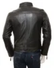 Mens Black Leather Biker Jacket Bodmiscombe4 550x550h