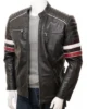 Mens Black Leather Biker Jacket Croyde1 550x550h