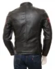 Mens Black Leather Biker Jacket Hele4 550x550h