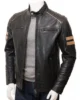 Mens Black Leather Biker Jacket Iddesleigh 550x550h