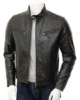 Mens Black Leather Biker Jacket Maikop 550x550h