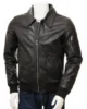 Mens Black Leather Bomber Jacket Culmstock1 550x550h