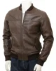 Mens Brown Leather Bomber Jacket Coleford 550x550h