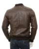 Mens Brown Leather Bomber Jacket Coleford4 550x550h