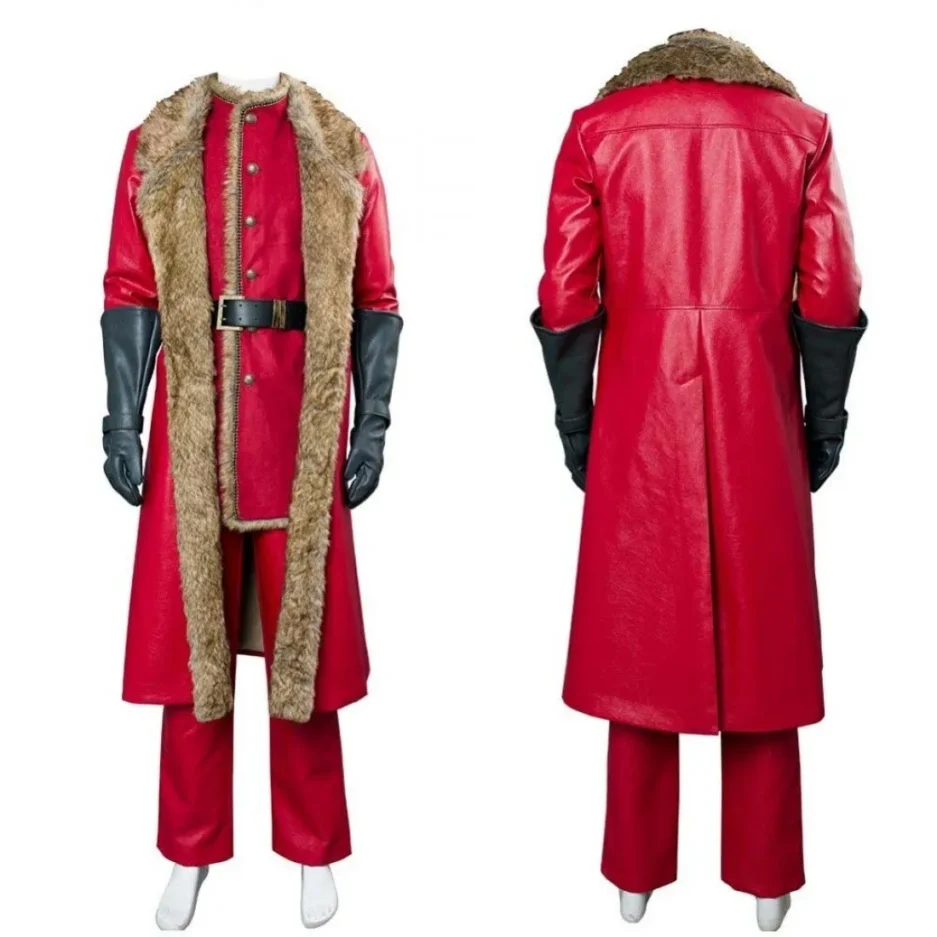 Mens Christmas Movie Santa Claus Cosplay Costume Outfit Red Leather Coat 1100x1100 1