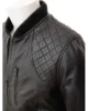 Mens Leather Bomber Jacket in Black Ferrers2 1100x1100h