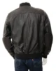 Mens Leather Bomber Jacket in Black Ferrers4 1100x1100h