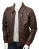 Mens Oxblood Leather Bomber Jacket Culmstock 550x550h