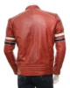 Mens Red Leather Biker Jacket Croyde5 550x550h