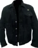 Mens Rip Cowboy Black Suede Leather Jacket 550x550h