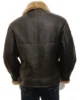 Shearling Brown Leather Aviator Jacket 11878 zoom 550x550h