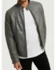 Slim Fit Grey Leather Jacket 1 550x550h