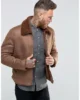 faux shearling jacket in brown original 814651 550x550h