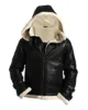 mens black aviator b3 hooded leather jacket 1 550x550 1