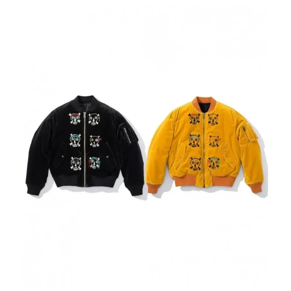 yellow black skulls supreme clayton patterson embroidered jacket scaled 850x1000