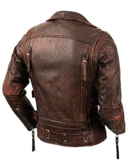 Men's Vintage Café Racer Moto Biker Jacket by JacketsByT