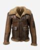Mens B3 Handmade Aviator RAF Sheepskin Leather Jacket 2