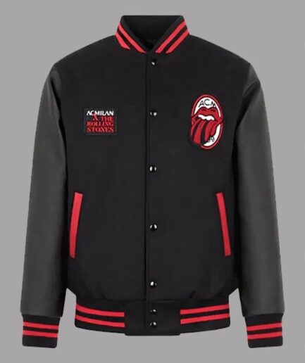 AC Milan X Rolling Stones Letterman Varsity Jacket