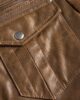 Mens Brown Boomber Leather Jacke 3