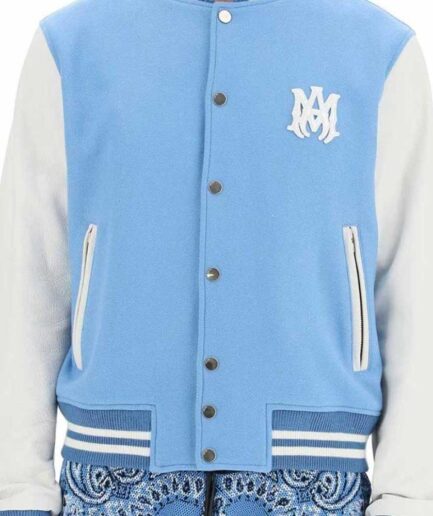 BLUE AMIRI VARSITY JACKET