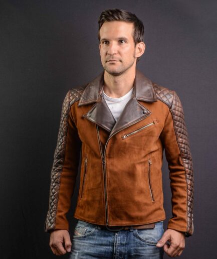 MEN'S DISTRESSED BROWN CAFE RACER LEATHER JACKET