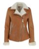 10 brown Fur shearling jacket