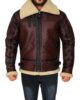 Mens Brown Bomber Leather Jacket 1