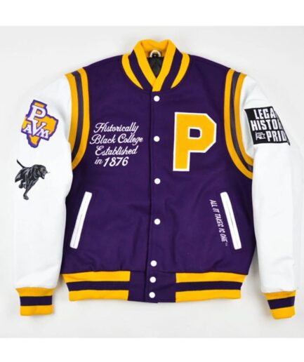 Prairie View A&m University Motto 2.0 HBCU Varsity Jacket