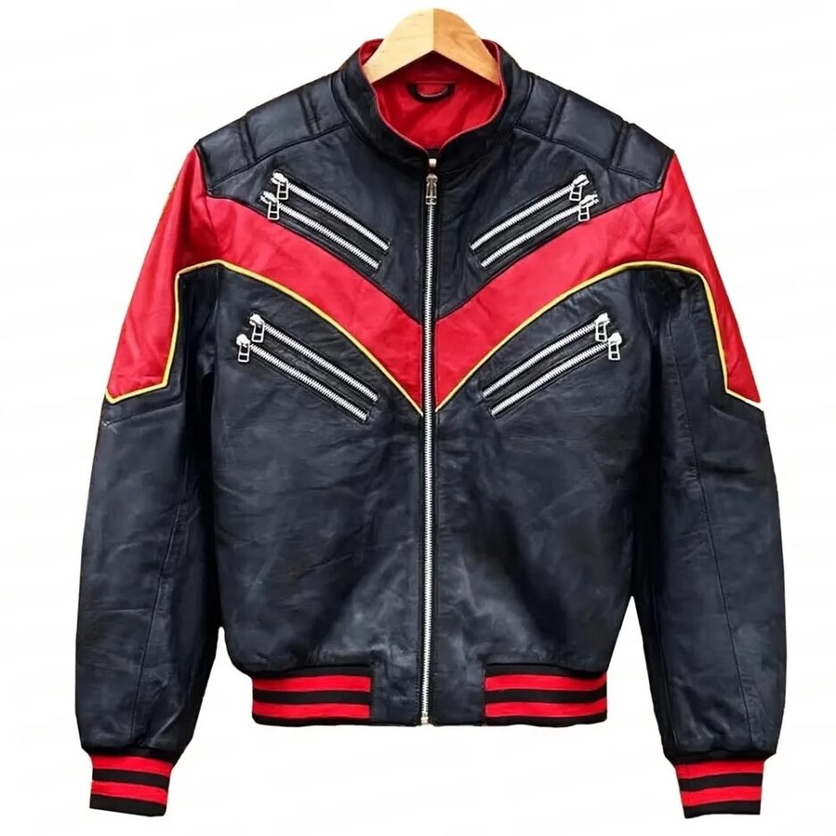 Miles Morales Spider-Man Black Biker Leather Jacket